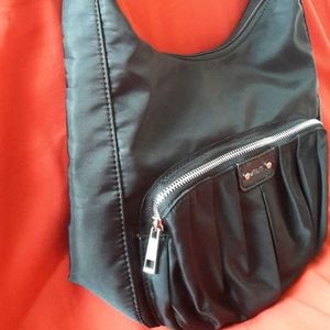 Utility Black Nylon Shoulder Bag